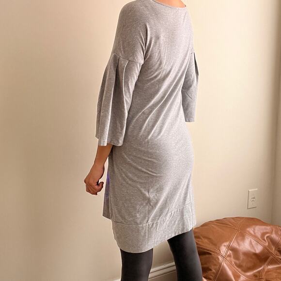 Splendid Gray Ruffle Sleeve Knee Length Dress Size S - Picture 10 of 13
